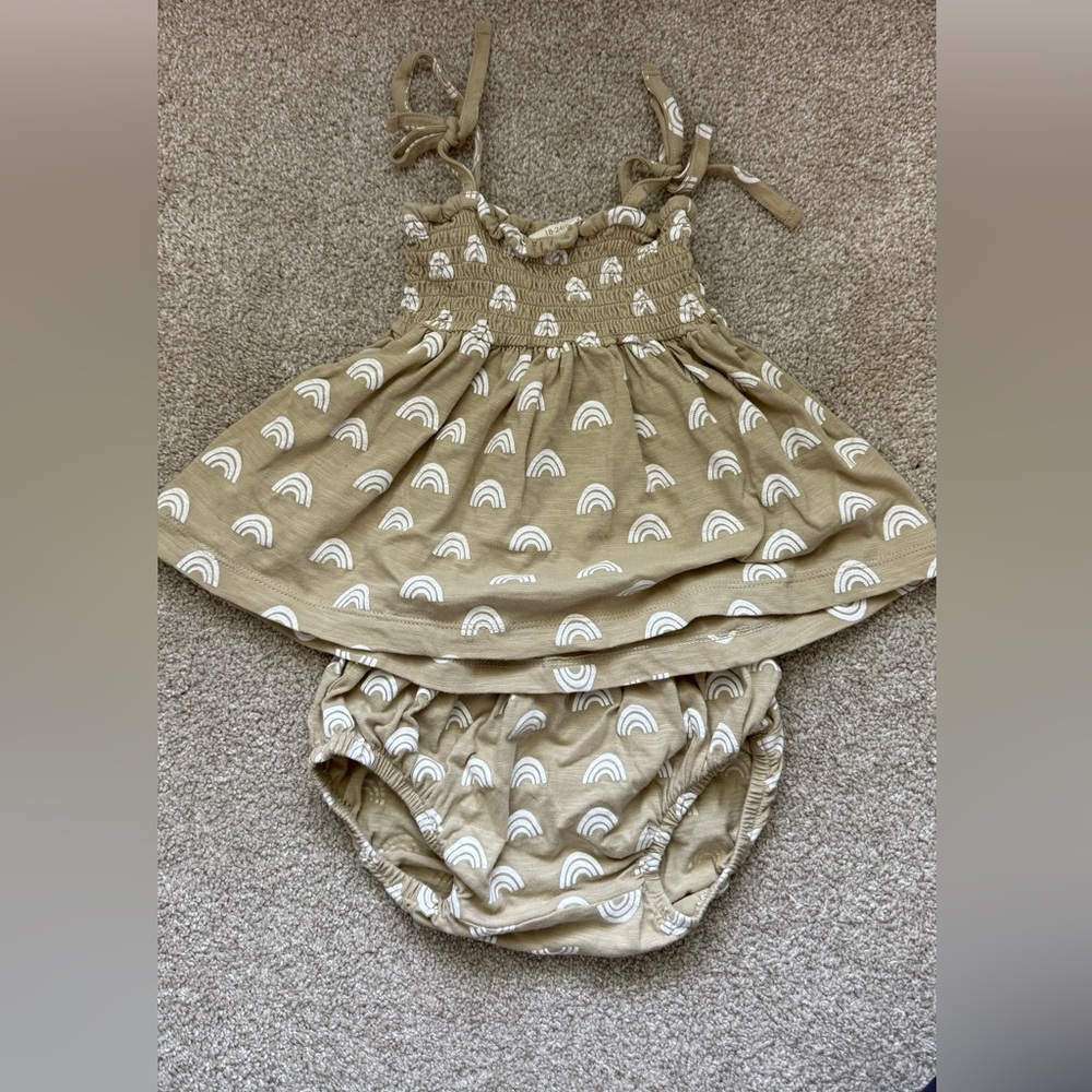 SIIX Beige Rainbow Print Set 18-24m